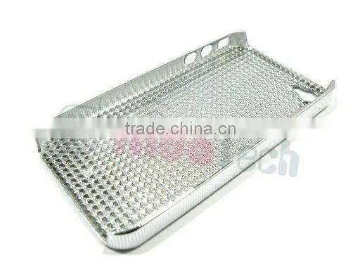 case for apple iphone4 4g, Plastic Crystal Case Diamond Metal Color for iphone4,for iphone 4 accessories