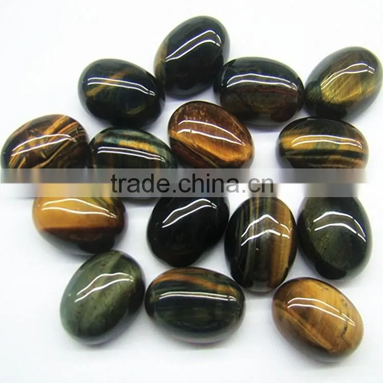 Natural Tiger Eye Stone Cabochon Oval Brown