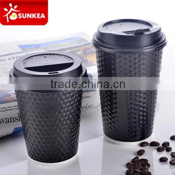 Pineapple disposable brown kraft coffee cups paper