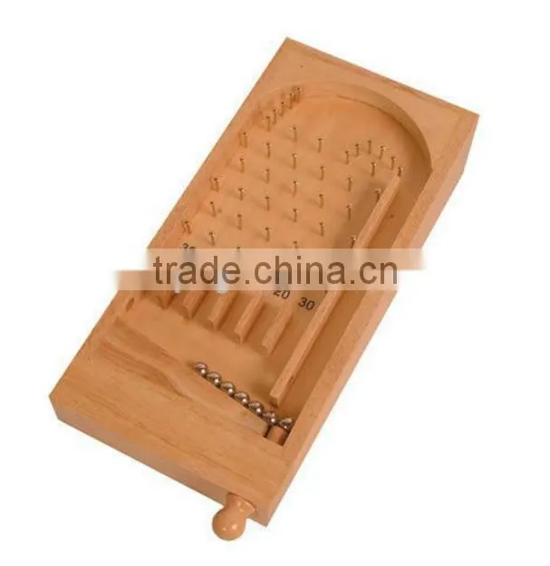 2016 New Mini Wooden Maze Pinball Game Wholesale price Labyrinth Game
