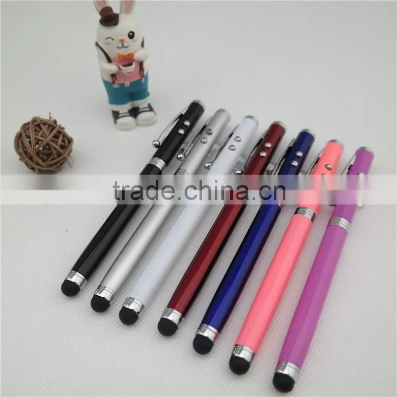 promotional pen with led light ,multifunctional touch ball pen with led