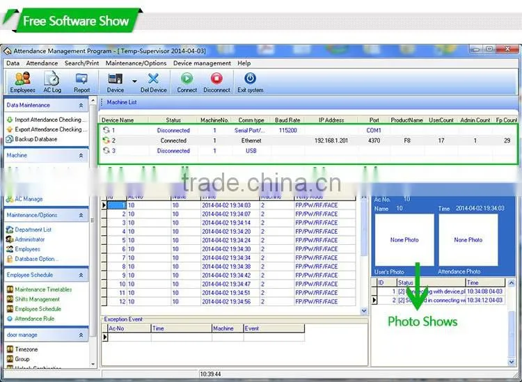 Alibaba Portuguese ID Card Reader Fingerprint Scanner GSM 3G Employee Biometric Time Attendance (HF-iclock700)