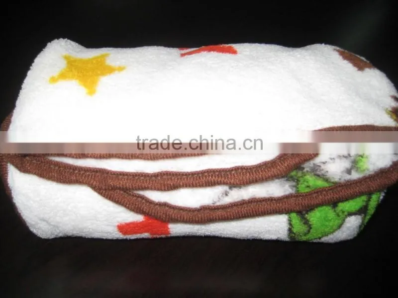 Promotion Print Polar Fleece Receiving Baby Blanket