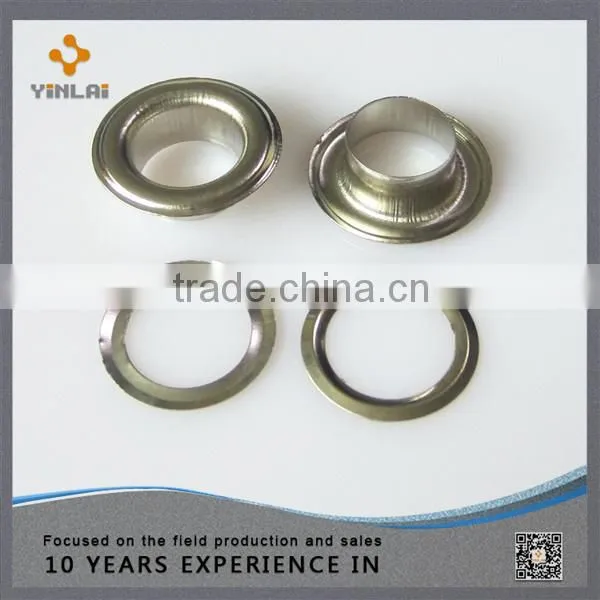 Silver metal grommets for garment
