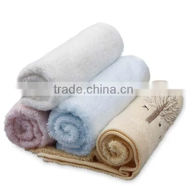 wholesale bamboo plain embroidery logo luxury soft towel set