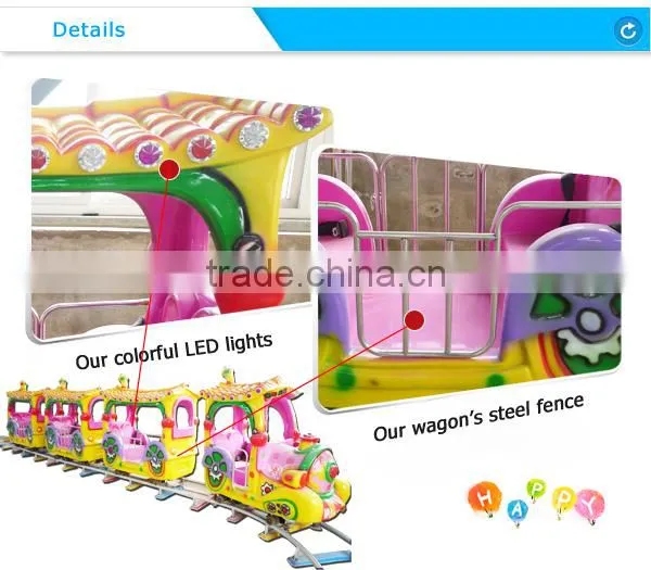 CE beautiful 14 seats electric mini train amusement equipment