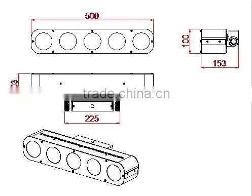 DMX stage light 3 in 1 led panel light 5x15w