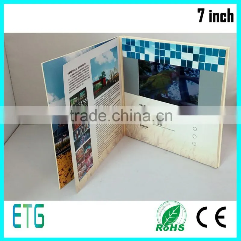 new 2016 promotional video brochure, touch screen wifi lcd video brochure, hot avi sex mp4 hd 7 inch video brochure