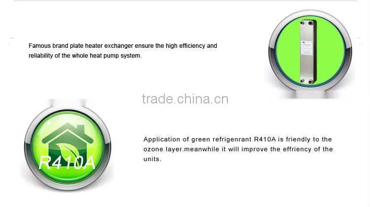 Air to water inverter heat pump R410a