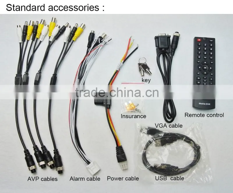 Economic Type 4CH Full Hd 720P Hard Disk MDVR for Vehicle Monitoring