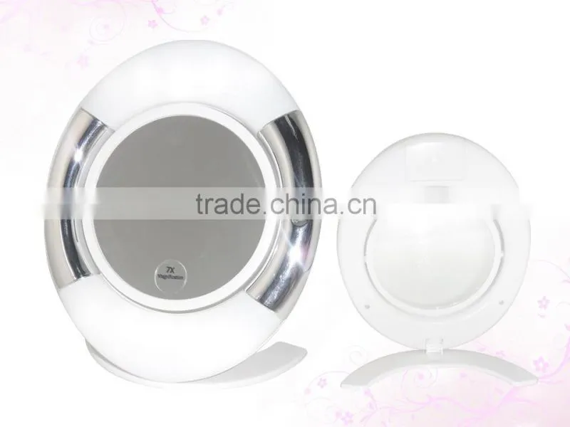 Oval Double Sided Lighted Vanity Makeup Mirror