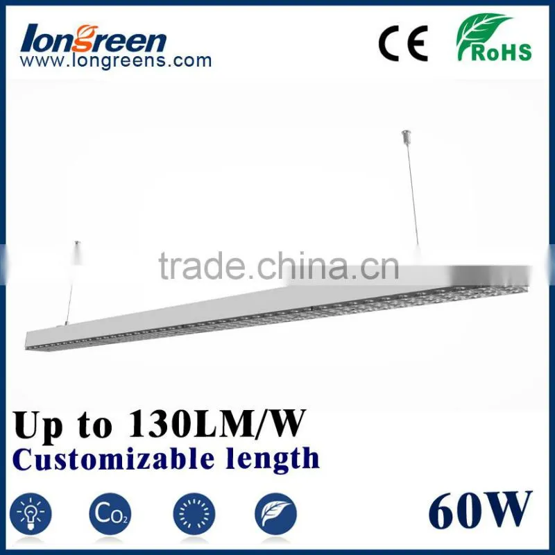 High lumen led linear pendant lighting fixtures IP65 60w dimmable lighting