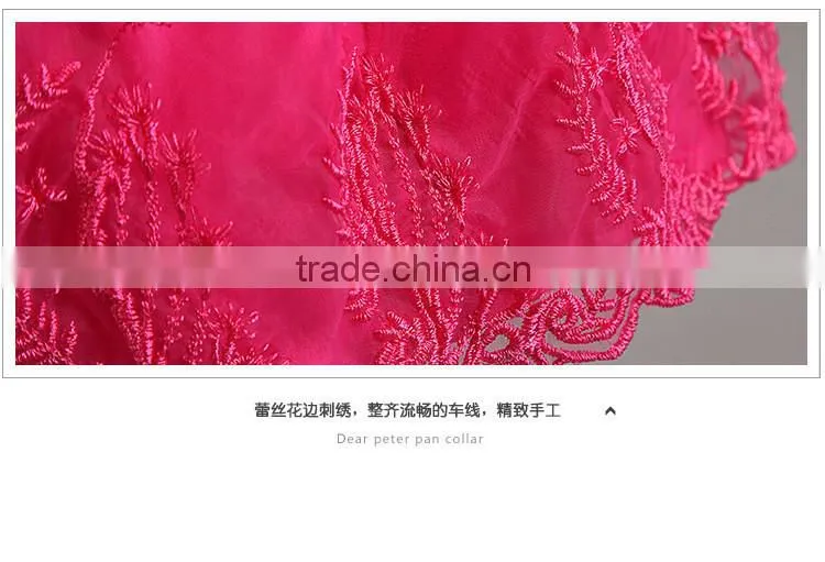 New design wholesale big bowknot vintage style boutique girls princess party dresses 2015 TR-WS27