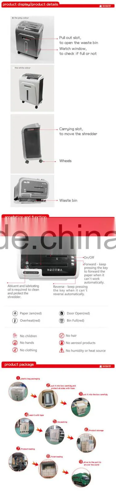 movable office low price electric automatic shredder