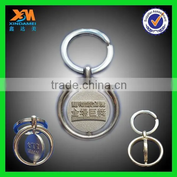 Customized logo fashion metal token holder keychain