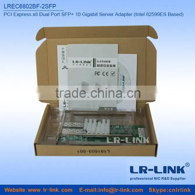 LR-LINK LREC6802BF-2SFP+ PCIe x8 Dual Port SFP+ Optical 10G Network Card Compatible Intel X520