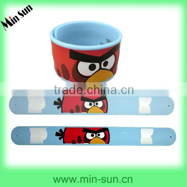2013 hot selling silicone slap bracelet for promotional& silicone hand bracelet.