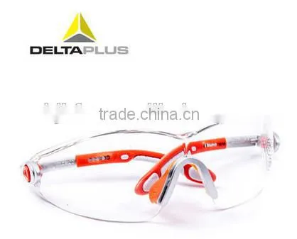 Deltaplus clear polycarbonate single lens adjustable & tilting nylon arms safety glasses