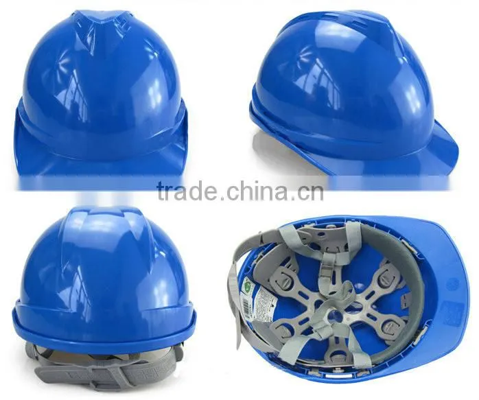 HDPE material V style and strengthen 8 fixed points harness adjustable safety helmet