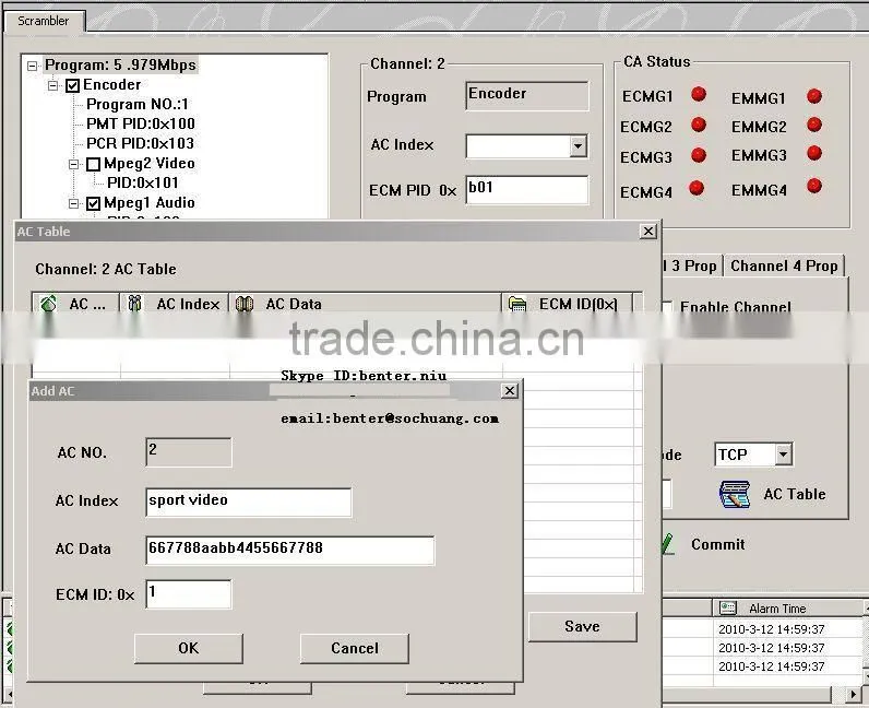 dvb simulcrypt scrambler (cas, ASI in and ASI out)