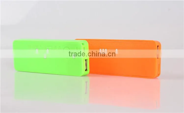 colourful plastic 2800mah polymer portable cell power bank