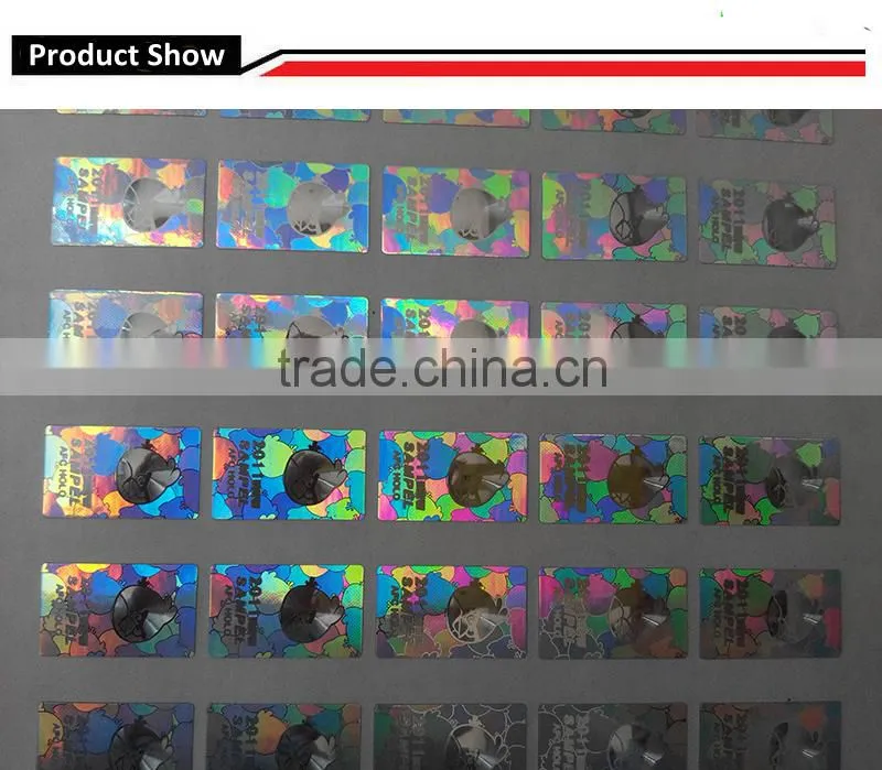 Genuine security hologram sticker label lens effect