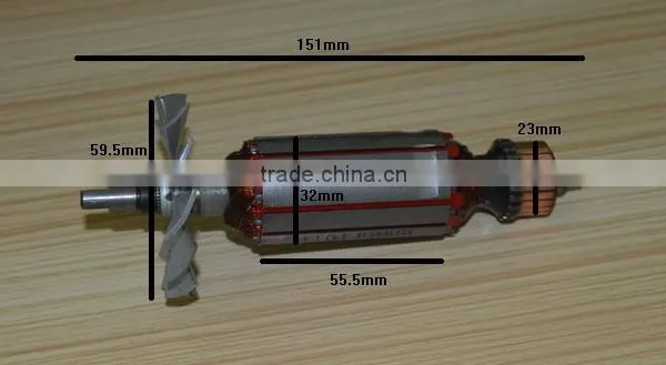 Spare parts for electric tools, armature, wound motor rotors and stators