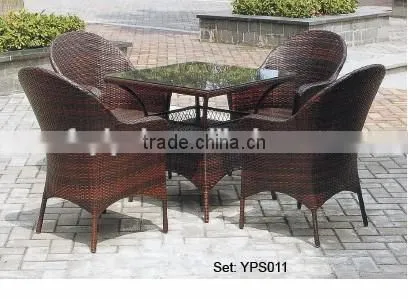commercial outdoor furniture elegant handmade rattan wicker coffee shop bar set yps031