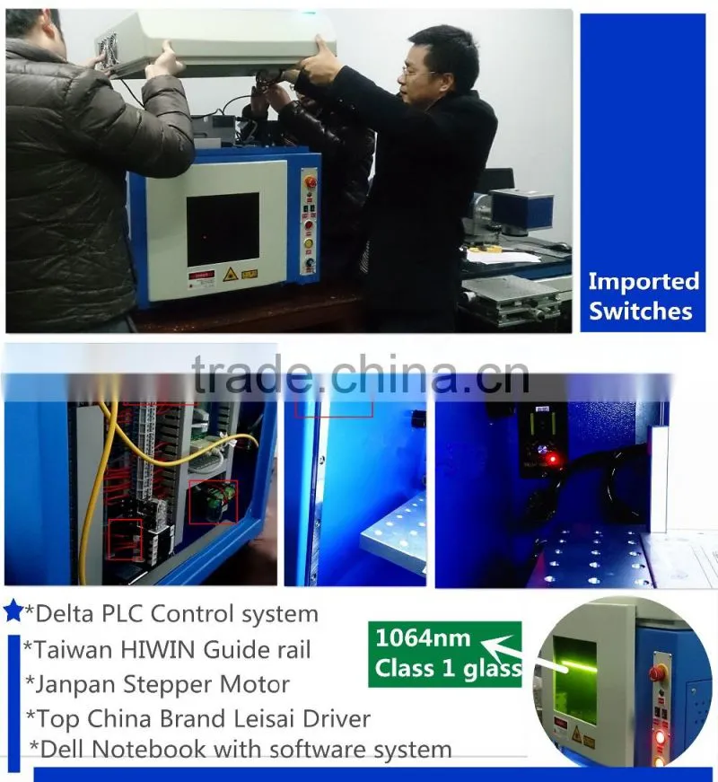 Keyland 10W 20W 30W 50W Fiber Laser Marking Machine with Protective Cover