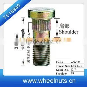 12.7mm knurl color wheel studs