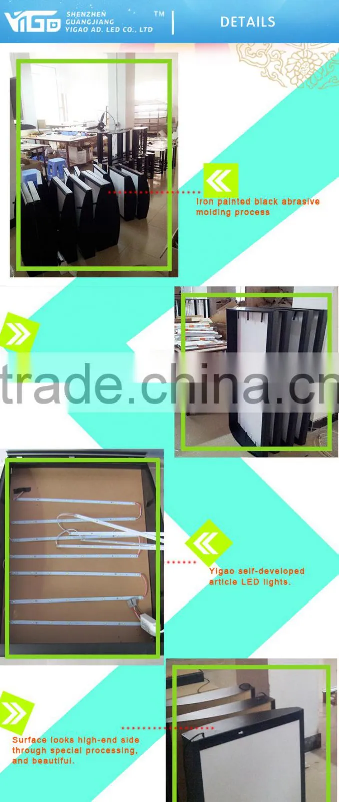 slim restaurant menu order light box from China factory