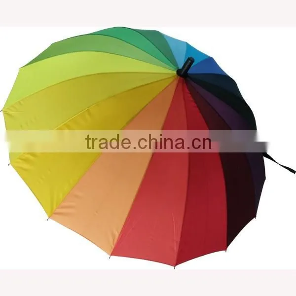 23" *16K Straight Umbrella with good quality, Rainbow Umbrella, gift umbrella