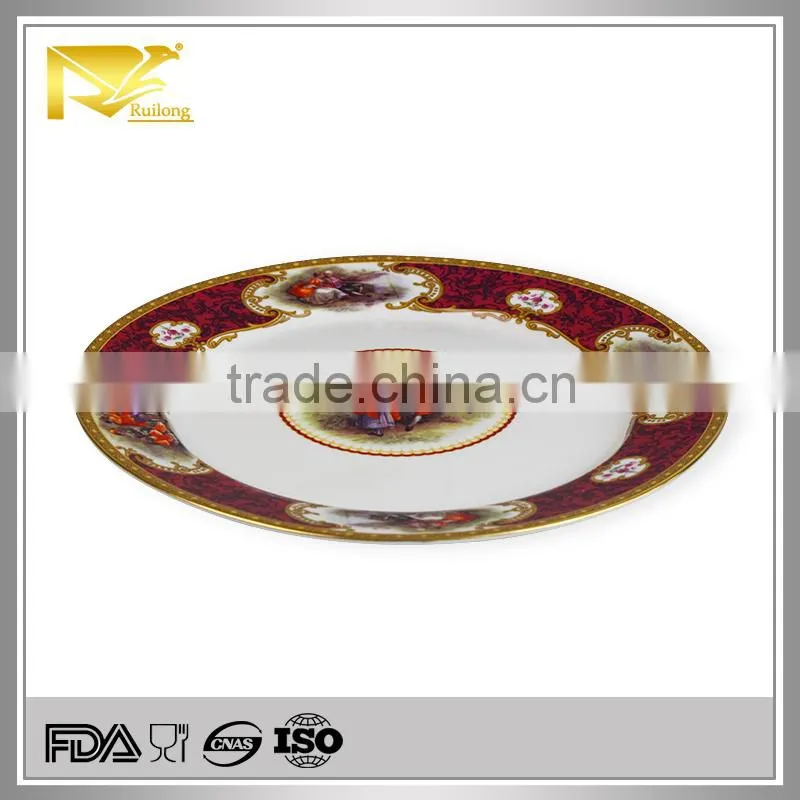 ceramic dessert plate, unique dessert plates, red dessert plates