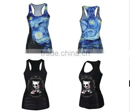 Women 3D Print Starry Sky Galaxy Space Tank Top Sleeveless Shirt Vest Graphic