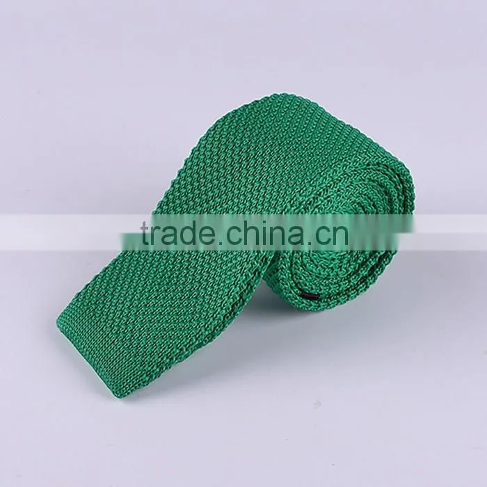 Fashion plain color cotton knitted necktie