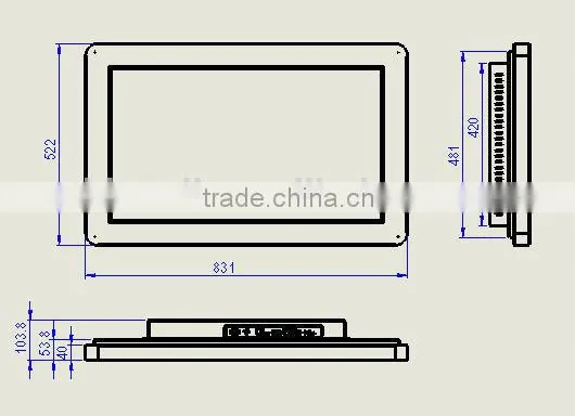 China factory wall mounted touch screen kiosk for library/ bus