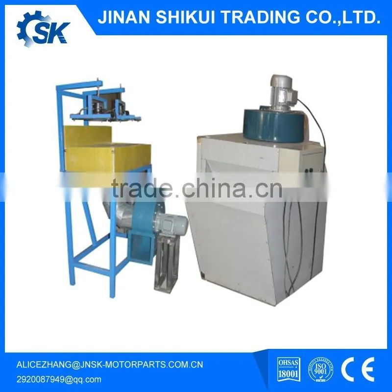 Excess flocking powder eliminate device