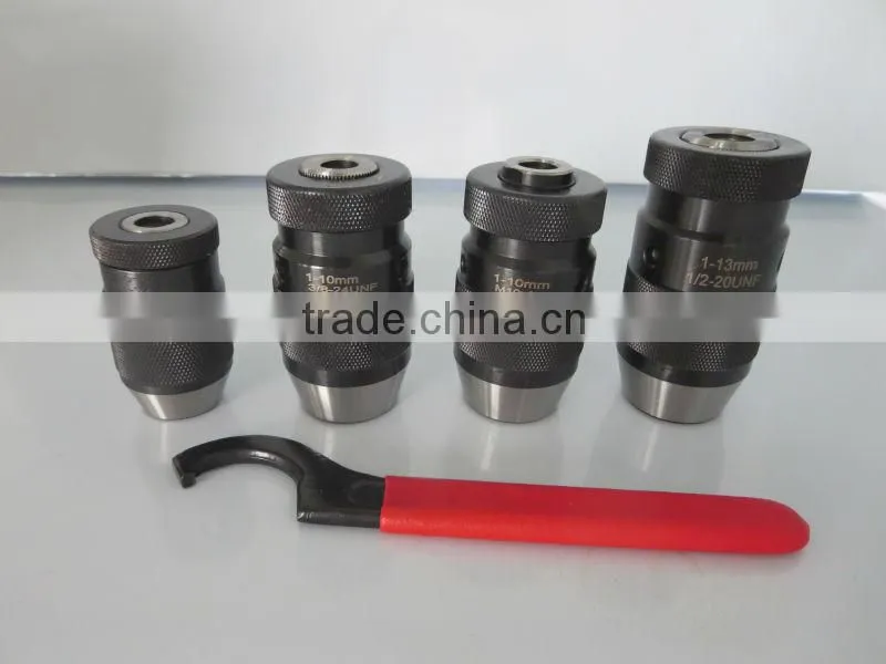 Self-tighting Thread mounted keyless Drill Chucks