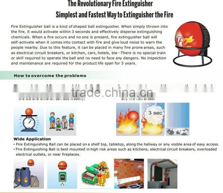 Automatic Fire Extinguisher ball/ Fire Fighting Ball