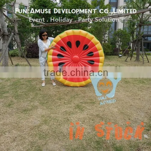 Low MOQ stock watermelon pool float inflatable donut for fun