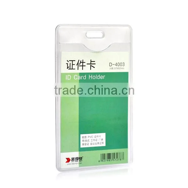 Clear PVC Badge Exhibition ID Card Case Holders