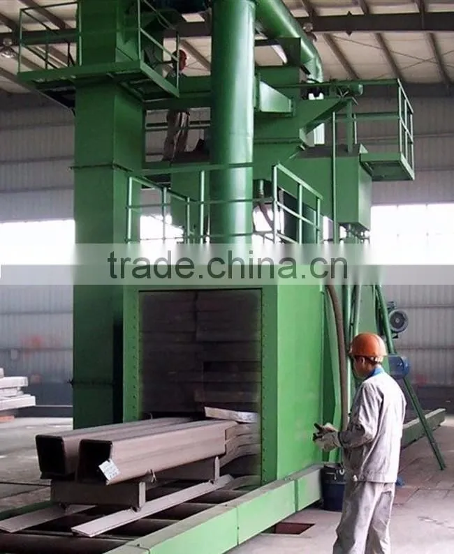 Roller conveyor steel profile shot blasting machines