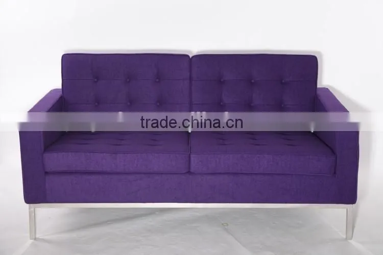 High quality premium wool fabric purple florence knoll sofa wholesale