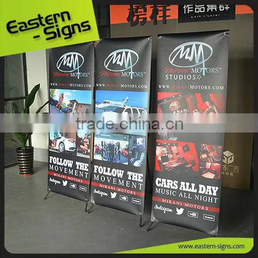 Fiber Glass Pole X Banner Stands Advertising