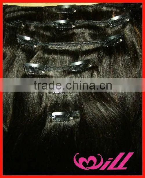 Pretty Straight Blonde Hair indian clip in hair extensions Alibaba golden supplier high quality clip hair extensions uk