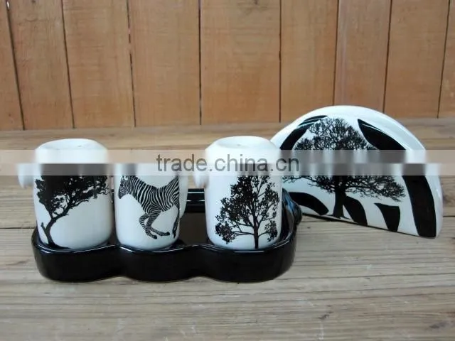 White Ceramic Mug with Black Tree Decal for Office