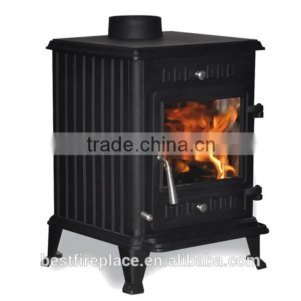 Steel plate wood burning stove