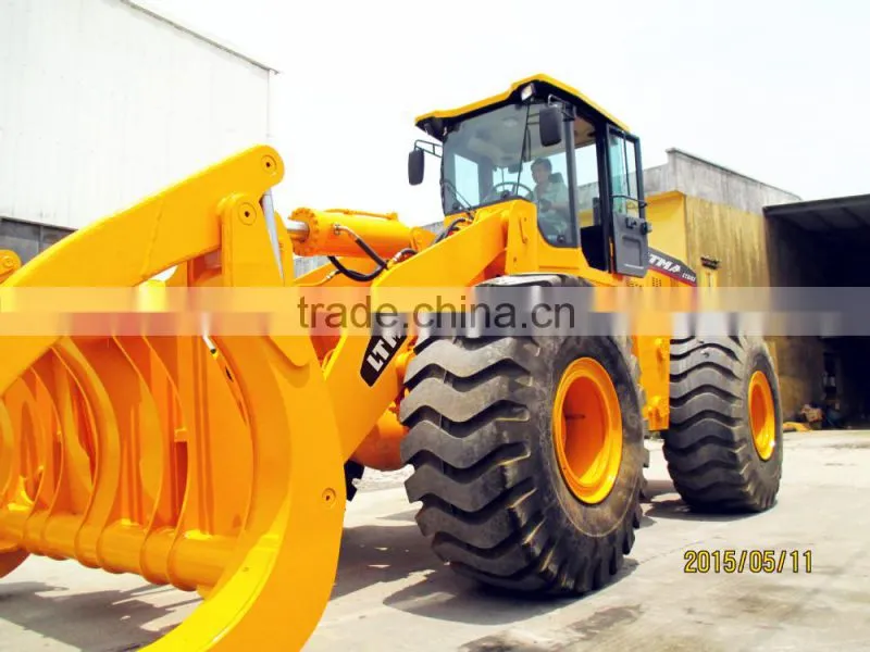 LTMA grass wheel loader with log grapple