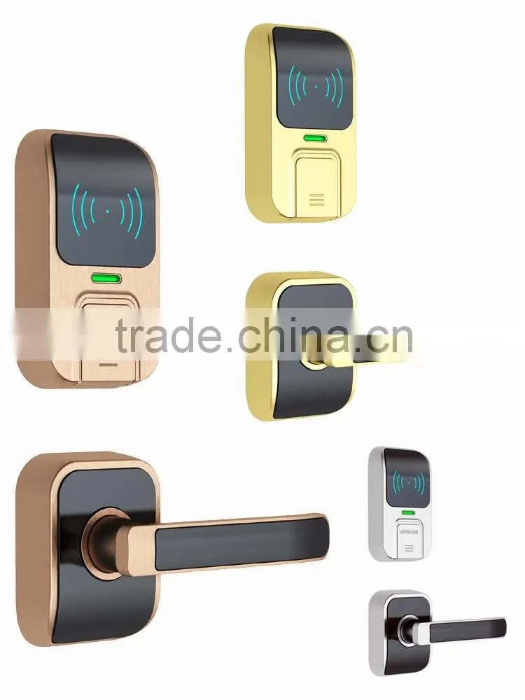rfid card security handle safe electronic digital hotel smart keyless wireless lock system