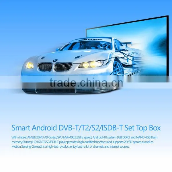 OEM/ODM manufacturer 2013 popular support xbmc airplay dlna Android dvb-t iptv set top box